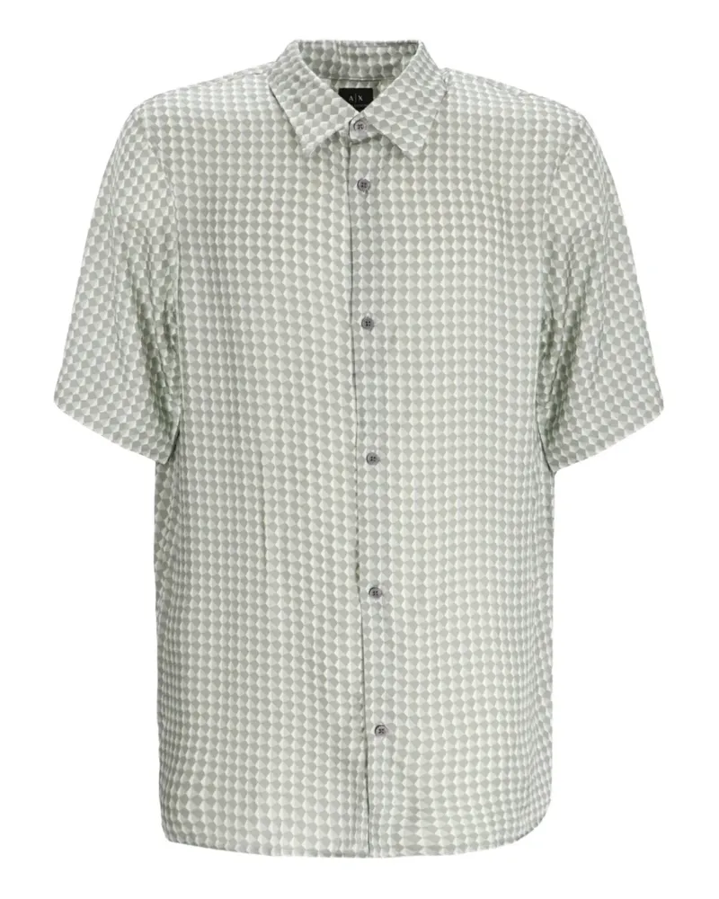 Armani Exchange Hemd mit geometrischem Print - Grün Grün