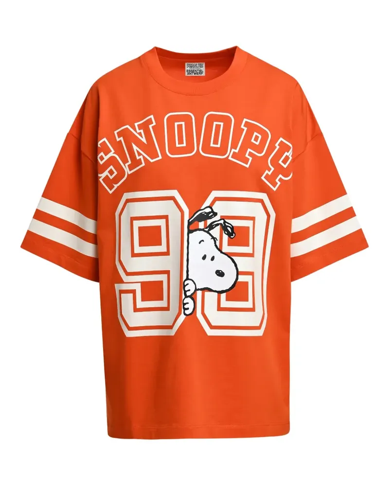 Essentiel x Peanuts Snoopy-print T-shirt - Orange Orange