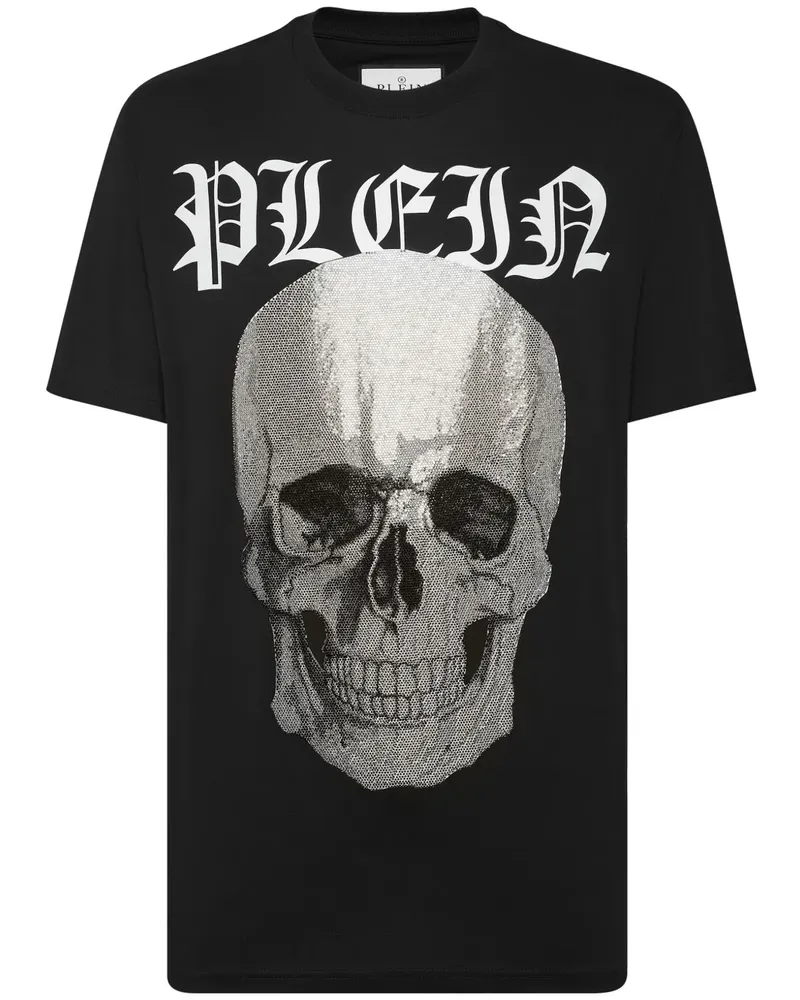 Philipp Plein T-Shirt mit Kristallapplikation - Schwarz Schwarz