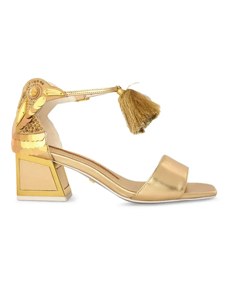 Kat Maconie Kay tassel-embellished sequined sandals - Gold Gold