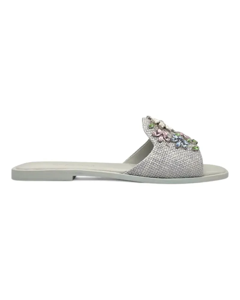 Le Silla Sandalen mit Kristallen - Grau Grau