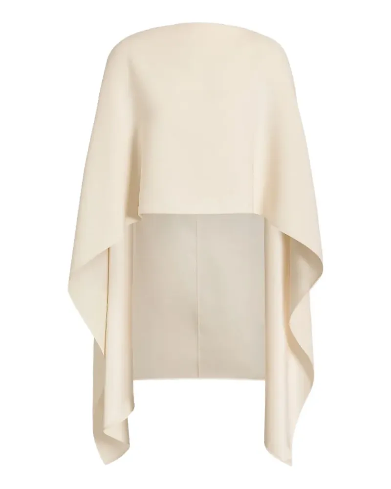 Alberta Ferretti Asymmetrisches Cape aus Satin - Nude Nude