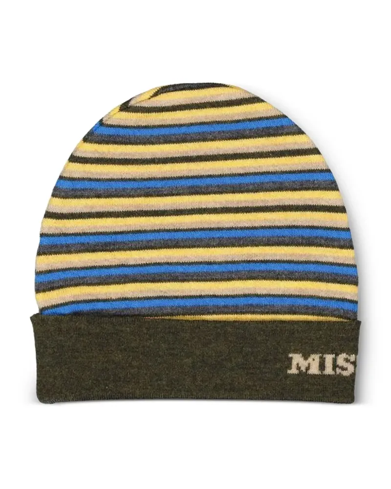 Missoni striped-pattern beanie hat - Braun Braun
