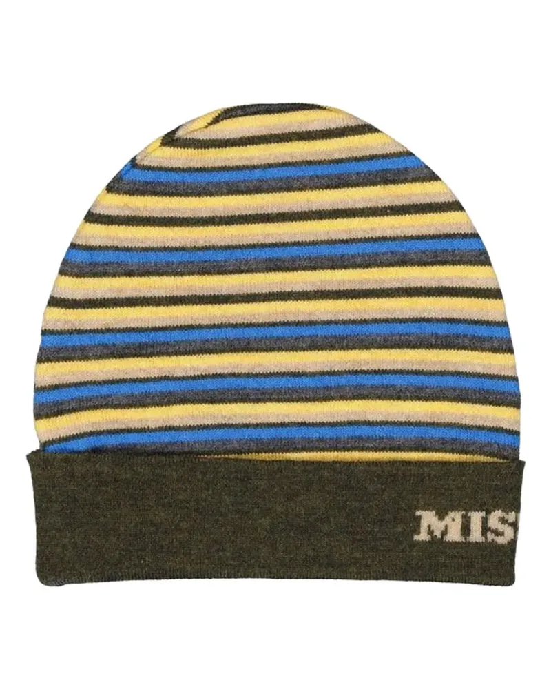 Missoni striped-pattern beanie hat - Braun Braun