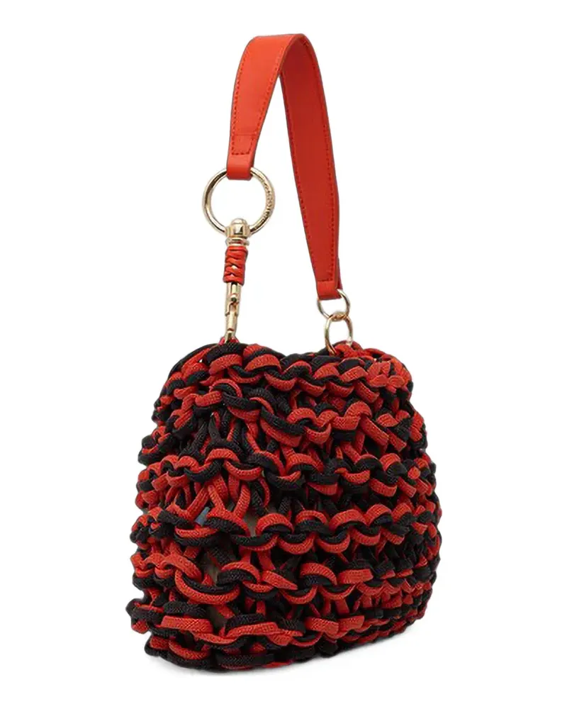 Benetton Tote Bag aus Kordelgeflecht - Rot Rot