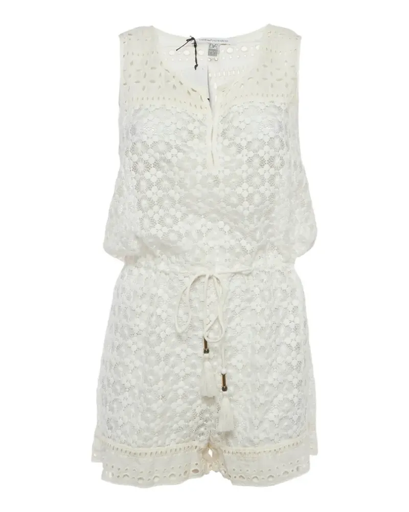Diane von Furstenberg laced playsuit - Weiß Weiß