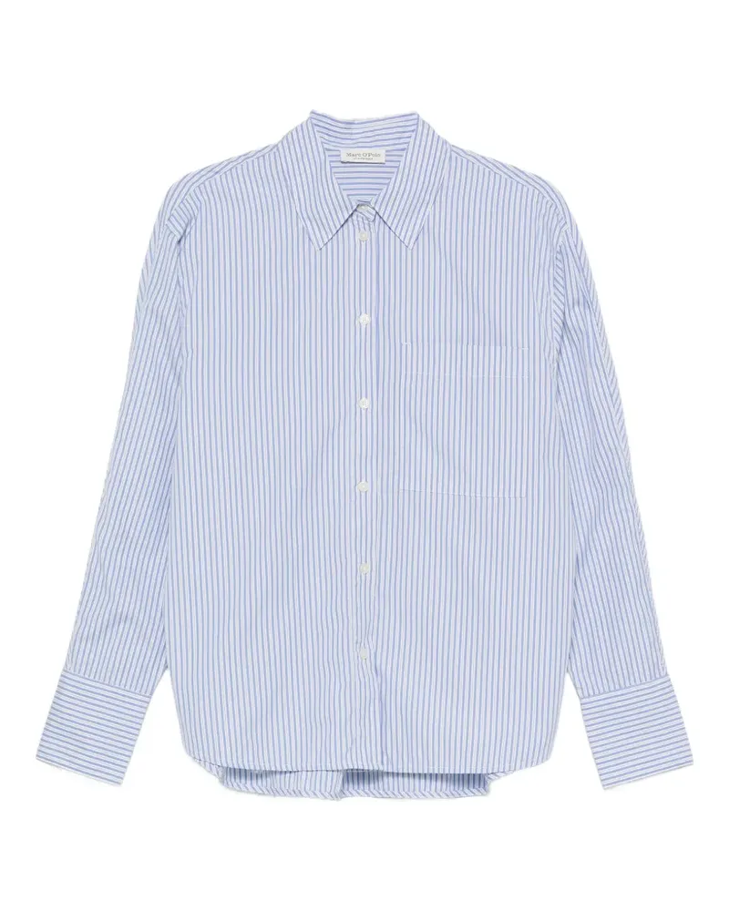 Marc O'Polo vertical-stripe chest-pocket shirt - Blau Blau
