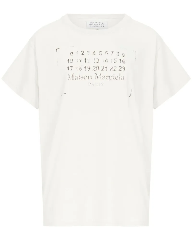 Maison Margiela T-Shirt mit Logo-Print - Nude Nude