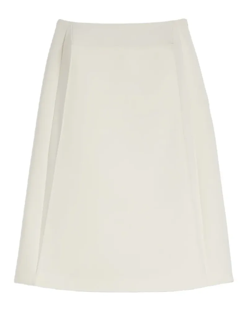 Jil Sander Midirock aus Krepp - Weiß Weiß