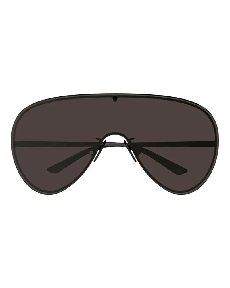 Gucci shield-frame sunglasses - Schwarz Schwarz