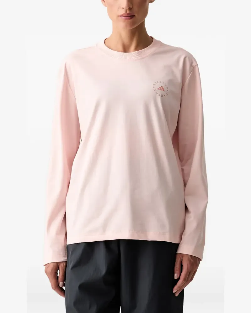 adidas Langarmshirt mit Logo-Print - Rosa Rosa
