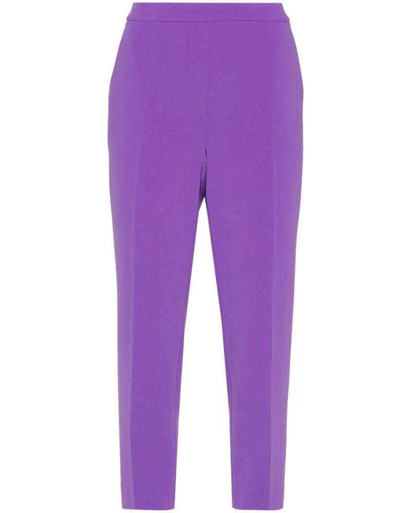 Theory Schmale Cropped-Krepphose Violett