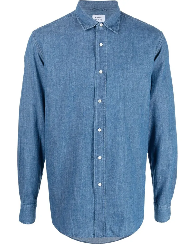 ASPESI Langärmeliges Jeanshemd - Blau Blau