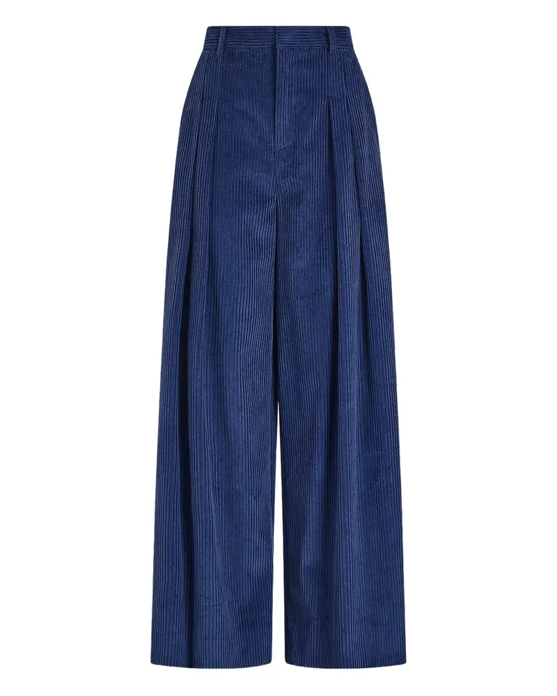 Rosie Assoulin wide leg pleat trousers - Blau Blau