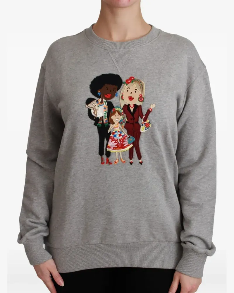 Dolce & Gabbana Sweatshirt mit DG Family-Stickerei - Grau Grau