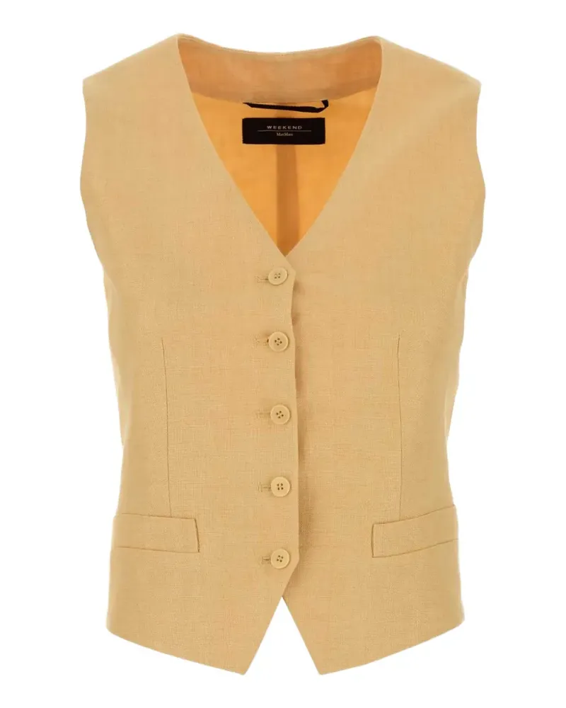 Max Mara button pace waistcoat - Nude Nude
