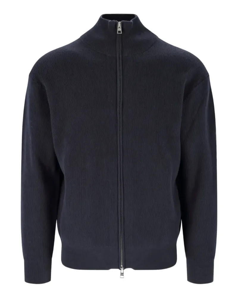 Closed Gerippter Cardigan mit Reißverschluss - Blau Blau