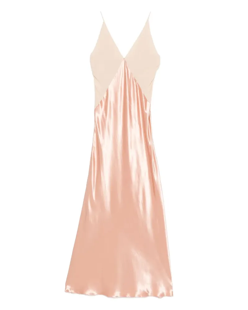 Alberta Ferretti v-neck slip dress - Rosa Rosa