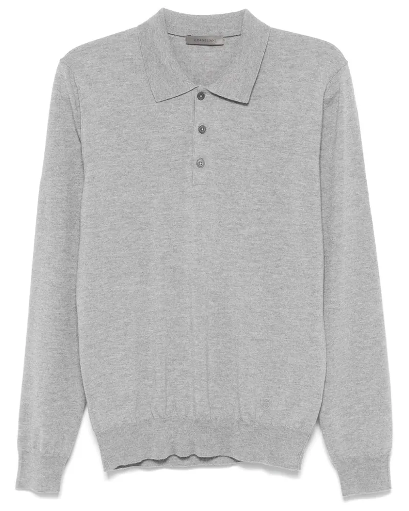 Corneliani Poloshirt aus Schurwolle - Grau Grau