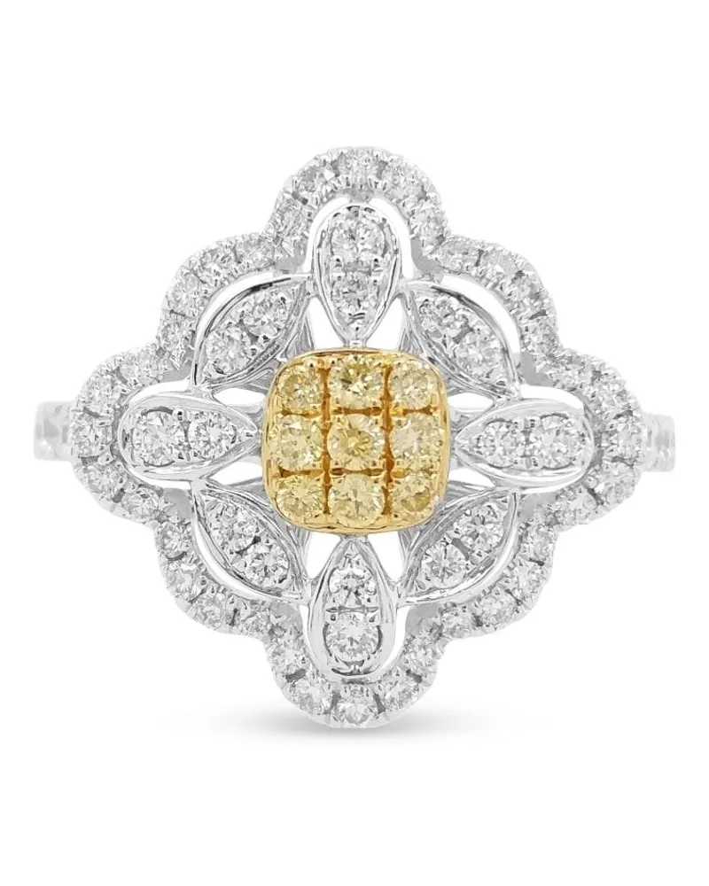 HYT Jewelry 18kt Gelbgoldring mit Diamanten - Silber Silber