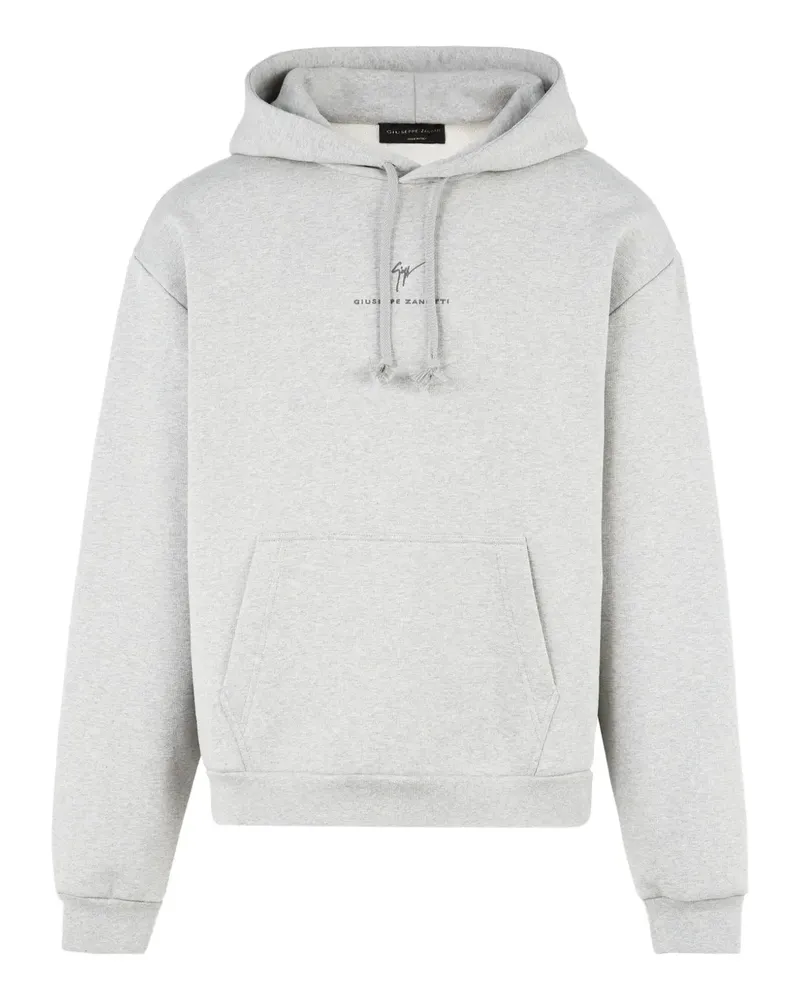 Giuseppe Zanotti Hoodie mit Logo-Stickerei - Grau Grau