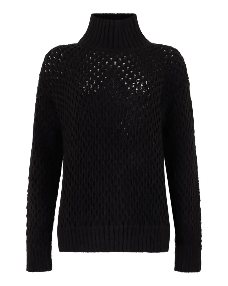 MOORER open-knit high-neck sweater - Schwarz Schwarz