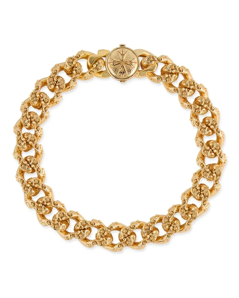 Emanuele Bicocchi Kleines Kettenarmband mit Blumenmotiv - Gold Gold