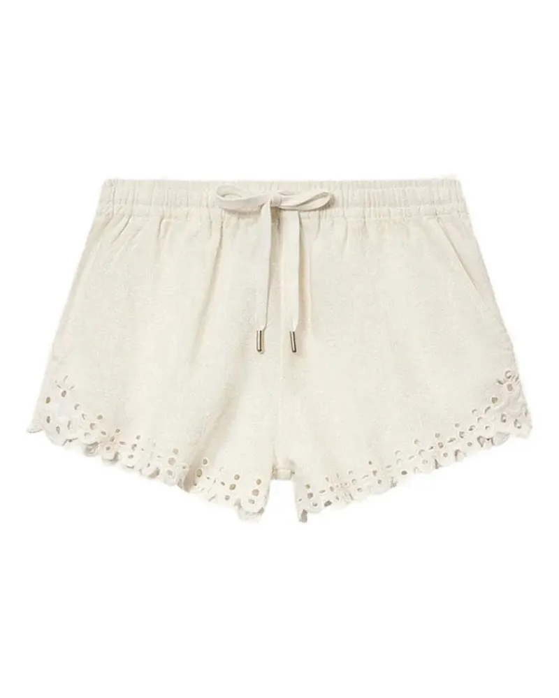 Isabel Marant Balyme Shorts mit Lochstickerei - Weiß Weiß