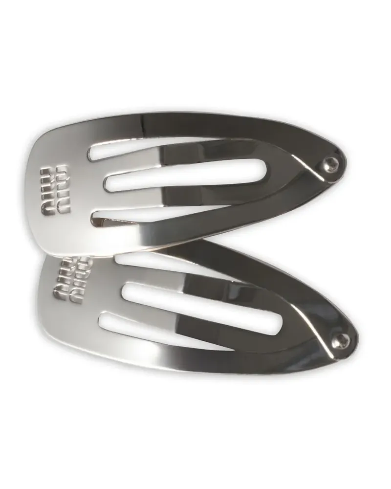 Miu Miu metal hair clips - Silber Silber