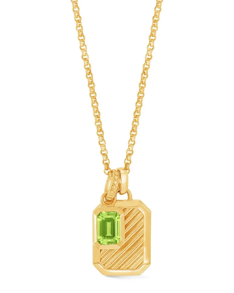 Dower & Hall Peridot Octagon Humbug Halskette - Gold Gold