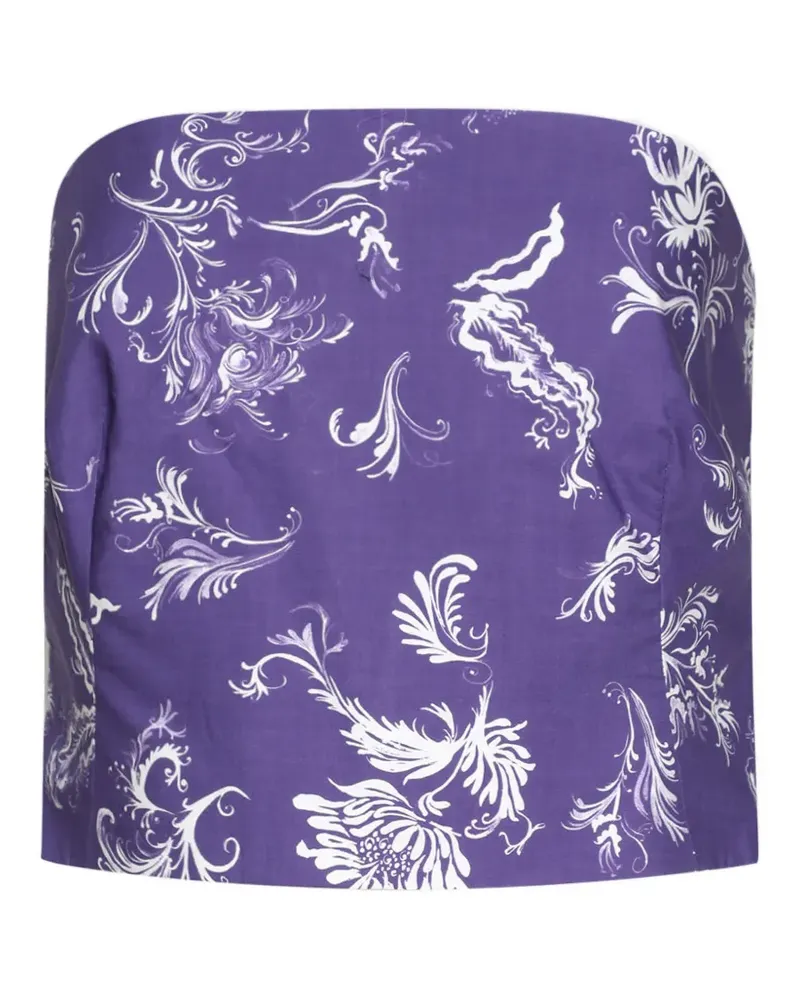 Rosie Assoulin floral print top - Violett Violett