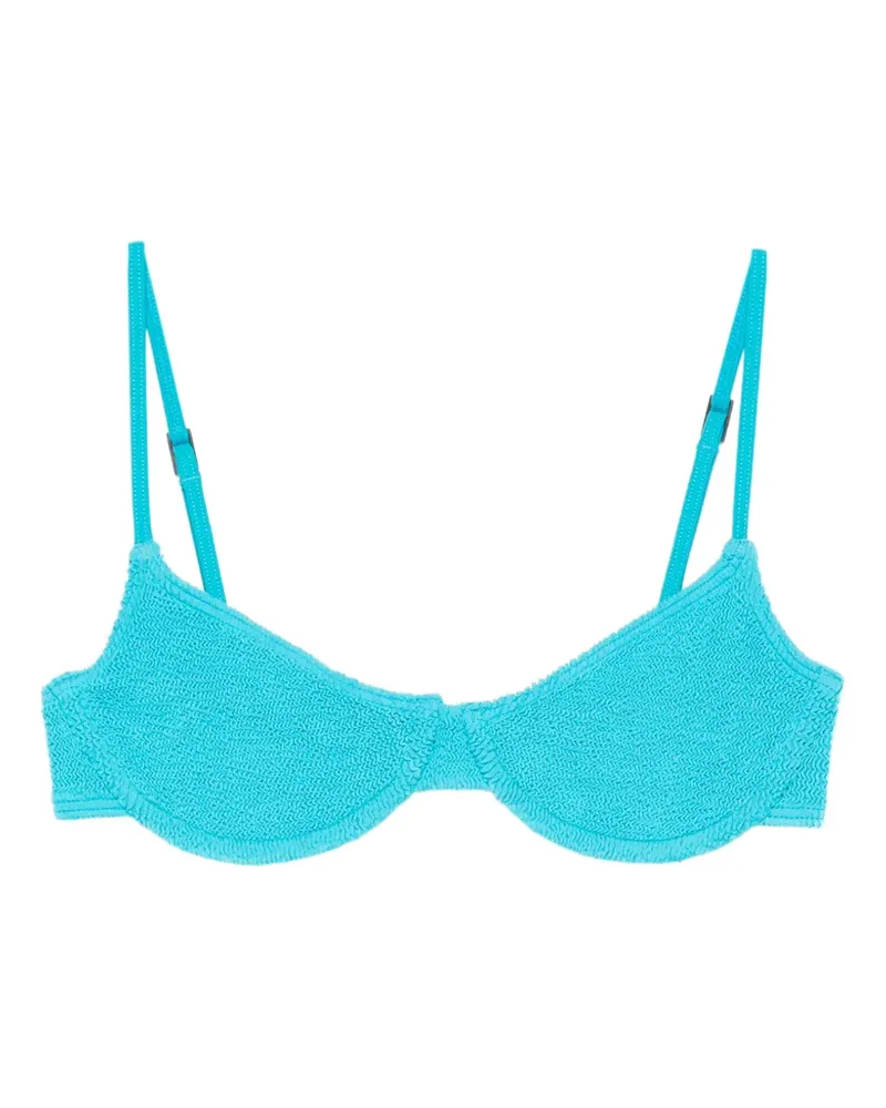 bond-eye Gracie textured bikini top - Blau Blau