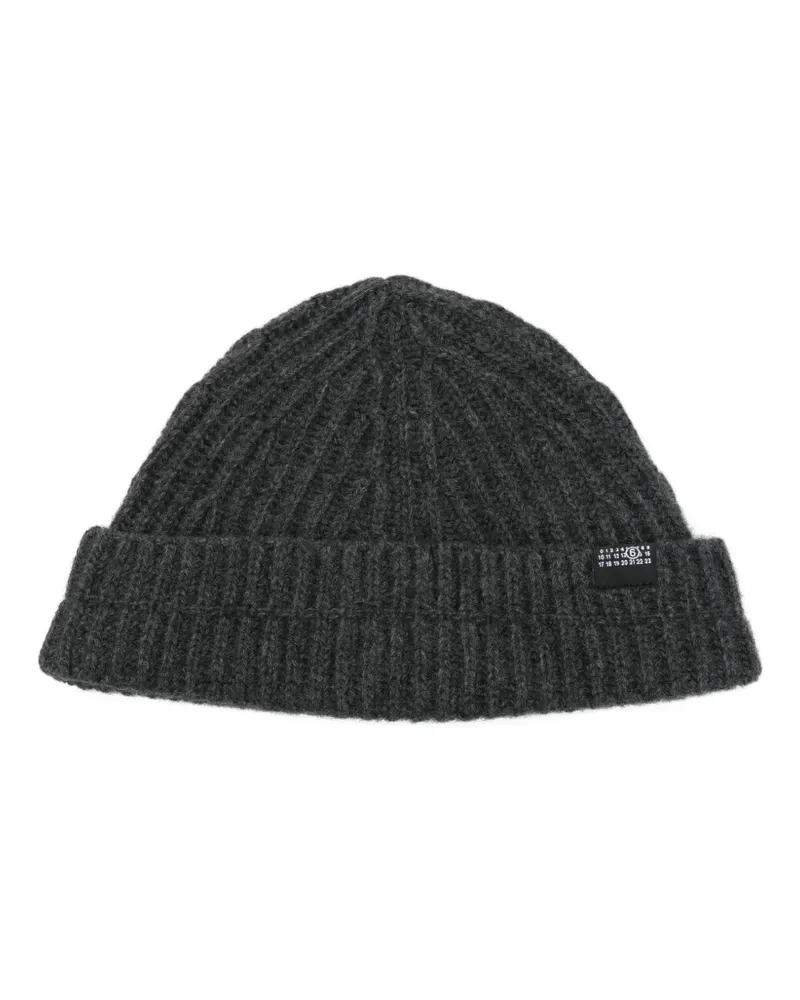 Maison Margiela ribbed-knit beanie hat - Grau Grau