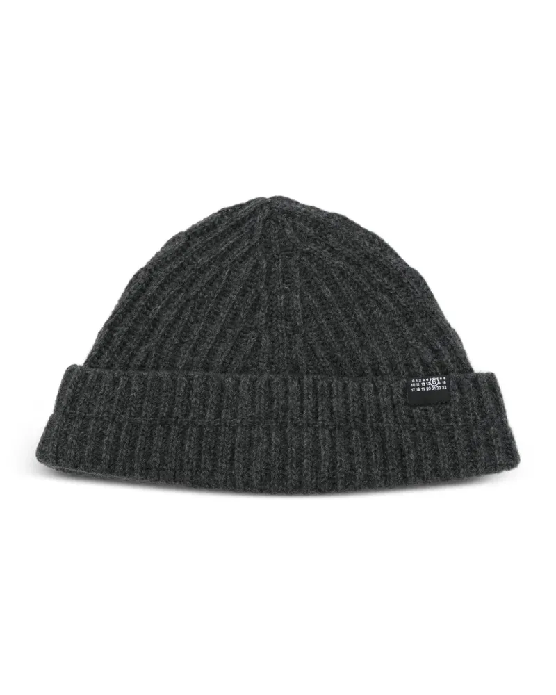 Maison Margiela ribbed-knit beanie hat - Grau Grau