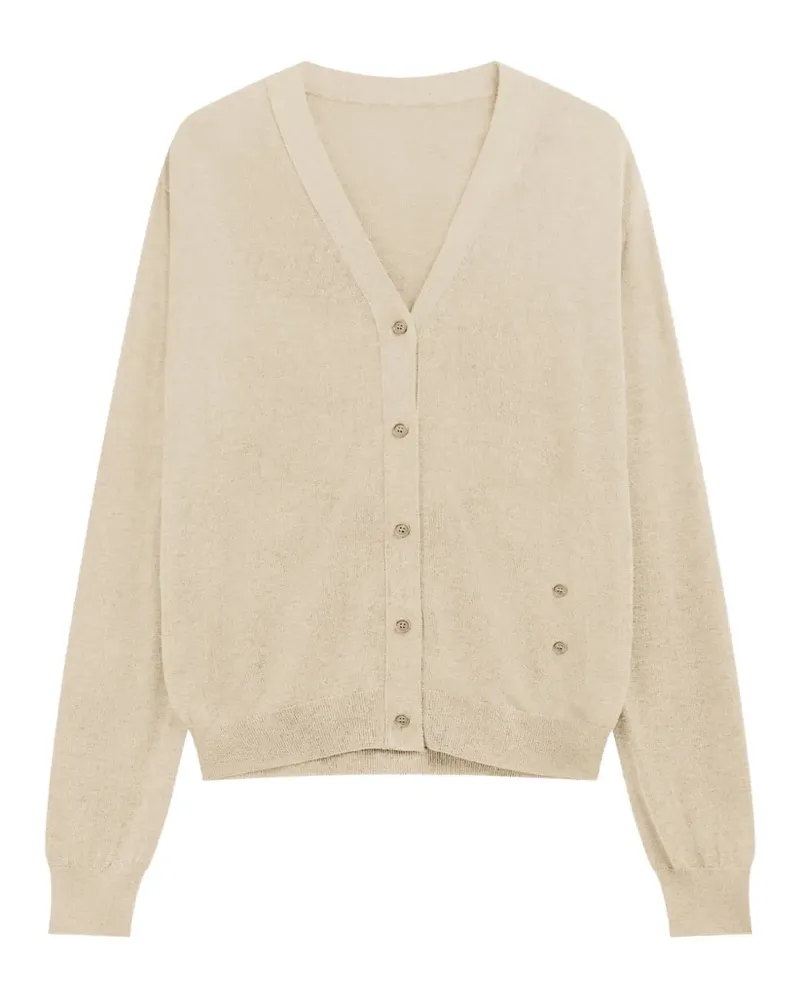 FRANKIE Shop Cardigan mit V-Ausschnitt - Nude Nude