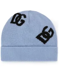 Dolce & Gabbana Beanie mit Logo-Jacquard Blau