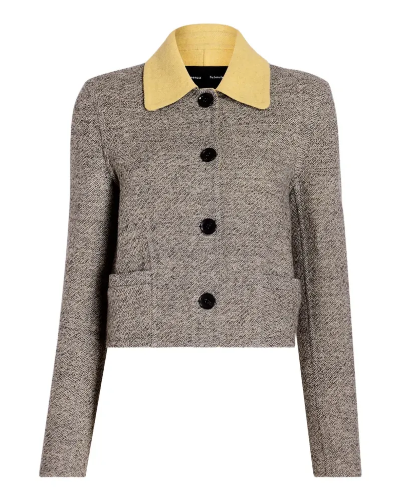 Proenza Schouler Gaelle Jacke mit Kontrastkragen - Grau Grau