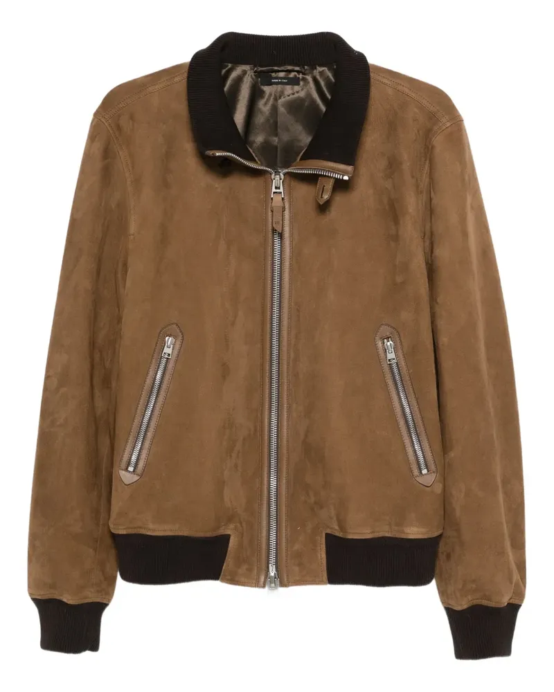 Tom Ford Bomberjacke aus Wildleder - Braun Braun