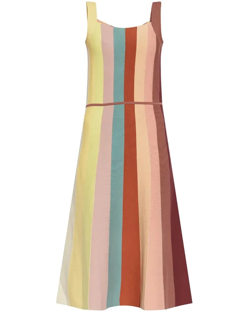Paul Smith Gestreiftes Midikleid - Gelb Gelb