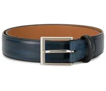 Gürtel aus gebürstetem Leder - Blau