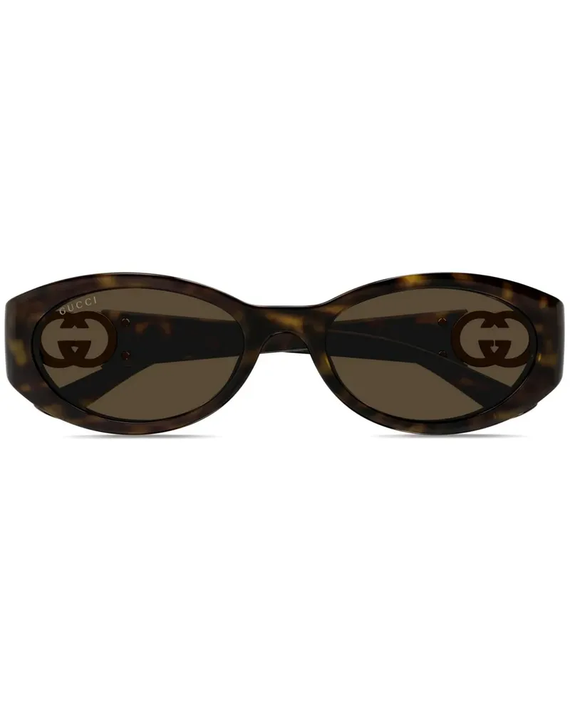 Gucci Sonnenbrille mit GG - Braun Braun