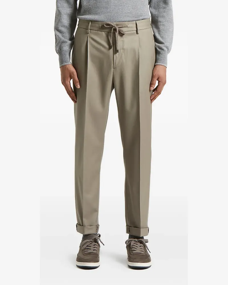 Peserico Bundfaltenhose mit Kordelzug - Braun Braun