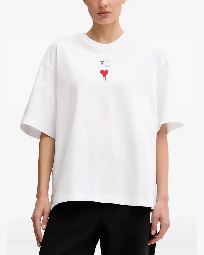 EA7 T-Shirt mit grafischem Print - Weiß Weiß