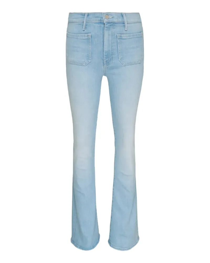 Mother Weekender Jeans mit aufgesetzten Taschen - Blau Blau