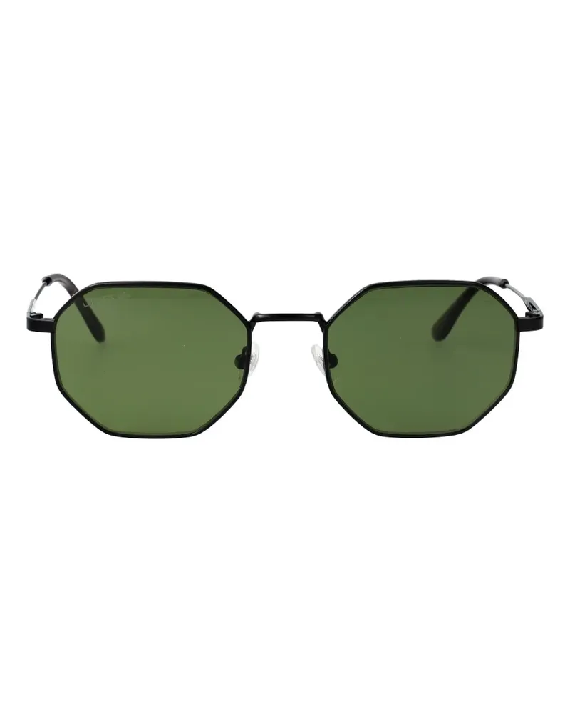 Lacoste geometric-frame sunglasses - Schwarz Schwarz