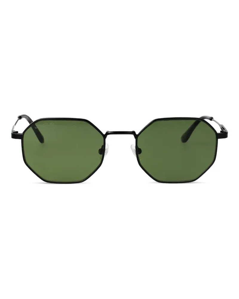 Lacoste geometric-frame sunglasses - Schwarz Schwarz