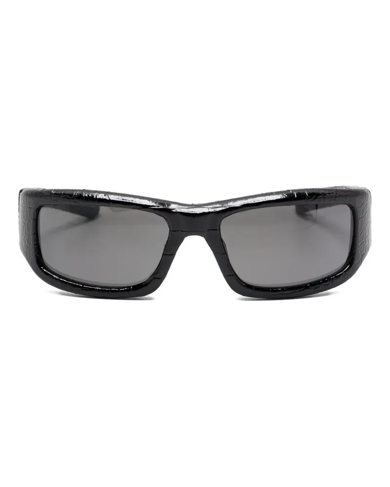 Jacquemus Sonnenbrille mit eckigem Gestell - Schwarz Schwarz
