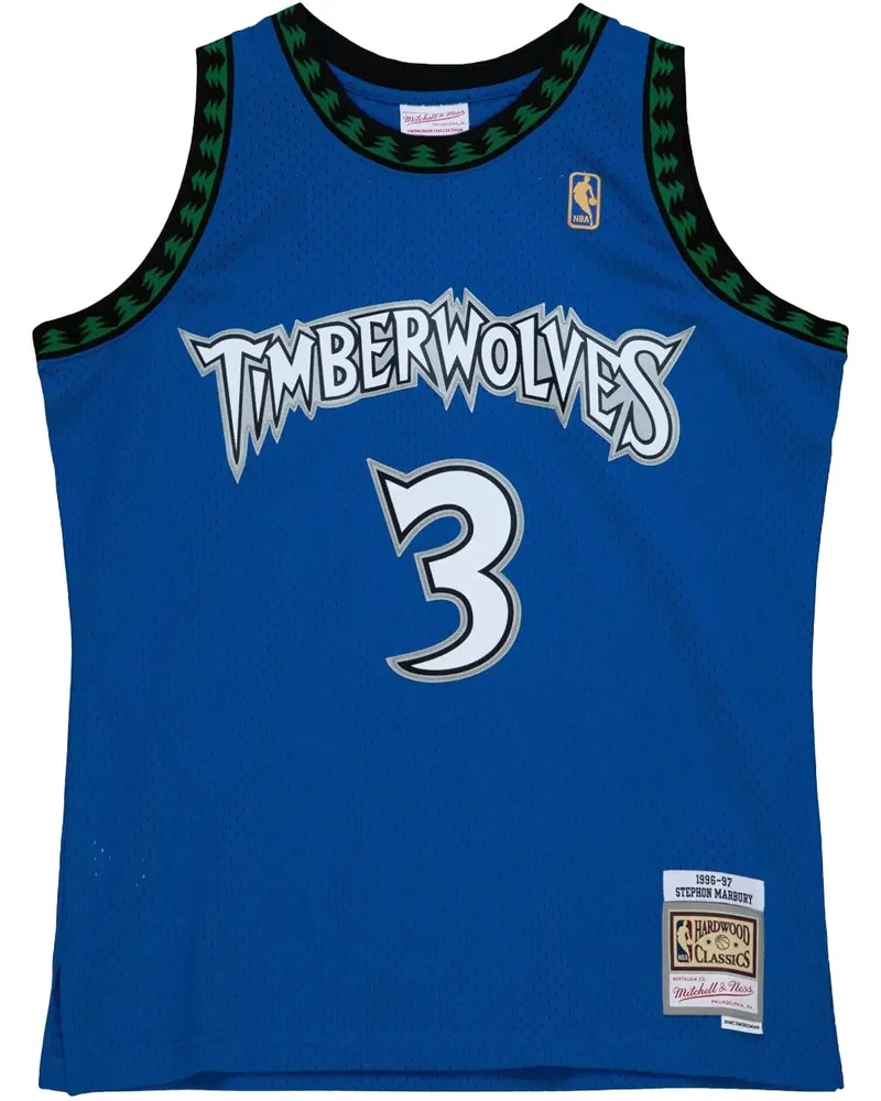 Mitchell & Ness NBA Swingman "Timberwolves 1996 Stephon Marbury" Trikot - Blau Blau