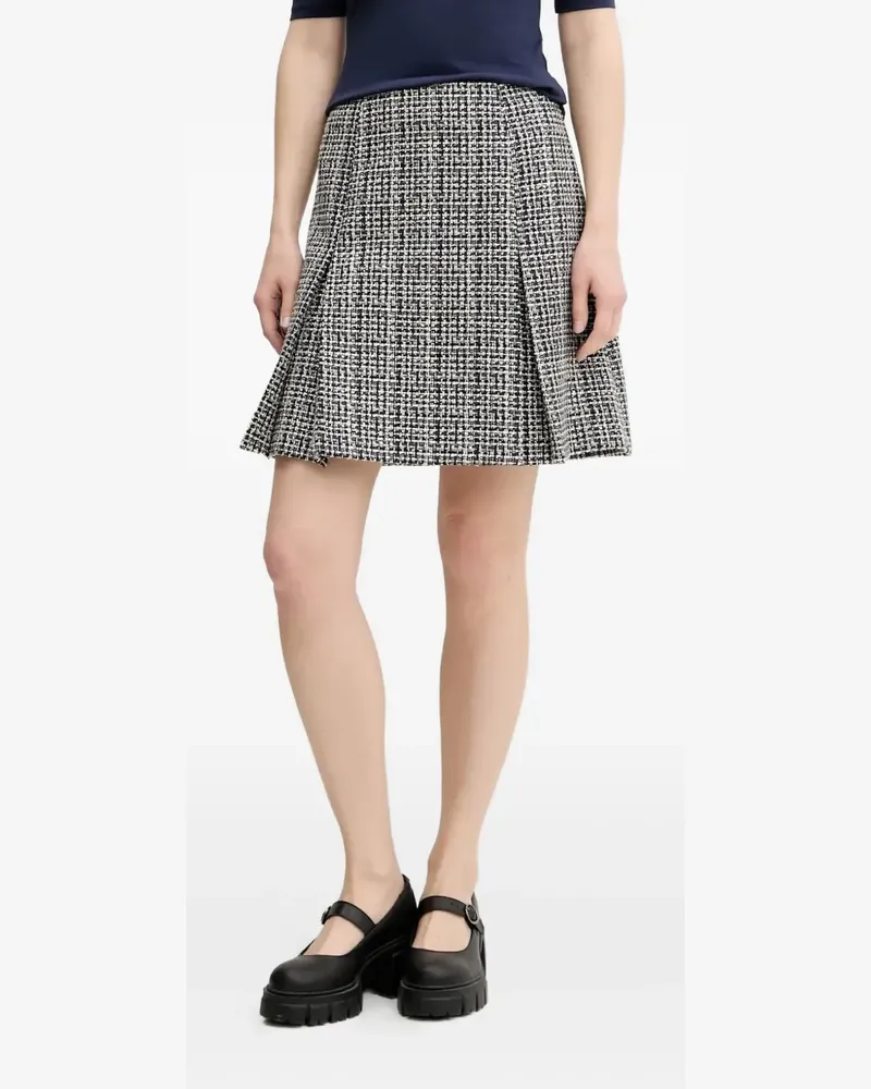 HUGO BOSS Kurzer Tweed-Rock - Schwarz Schwarz