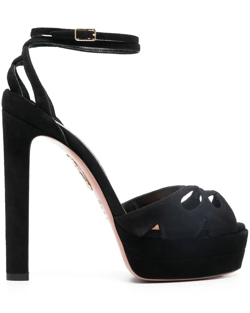 Aquazzura Plateau-Sandalen 140mm - Schwarz Schwarz